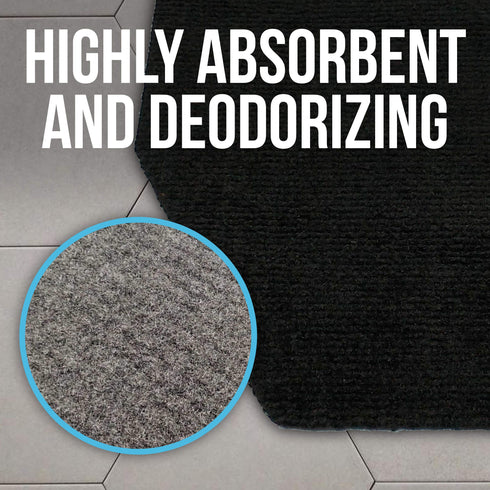 JJ CARE Urinal Mats + Free Urinal Screen Deodorizer (Pack of 8) Non-Slip Bathroom Urine Mat, Disposable Floor Mat with Urinal Screens, Absorbent Toilet Urine